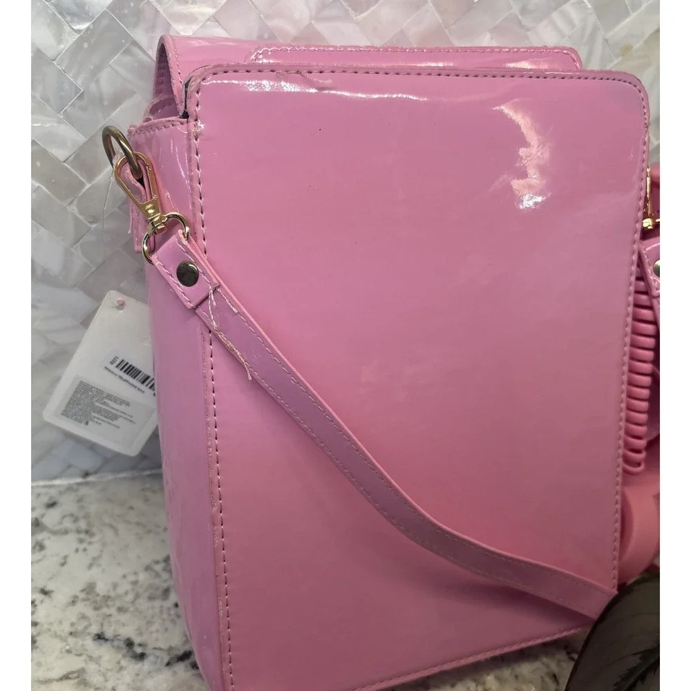 Women‎ Rotary Telephone Shaped Handbag Purse Retro Look Pink Phone Shoulder Bags